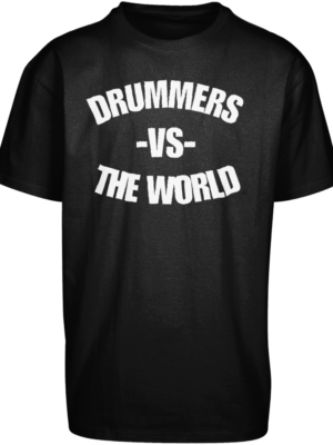 Heavy Oversize Tee Drummers v.s. The World zwart