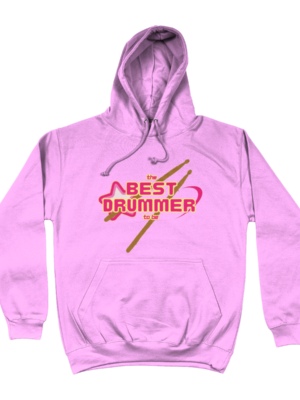 Hoodie - The Best Drummer baby roze