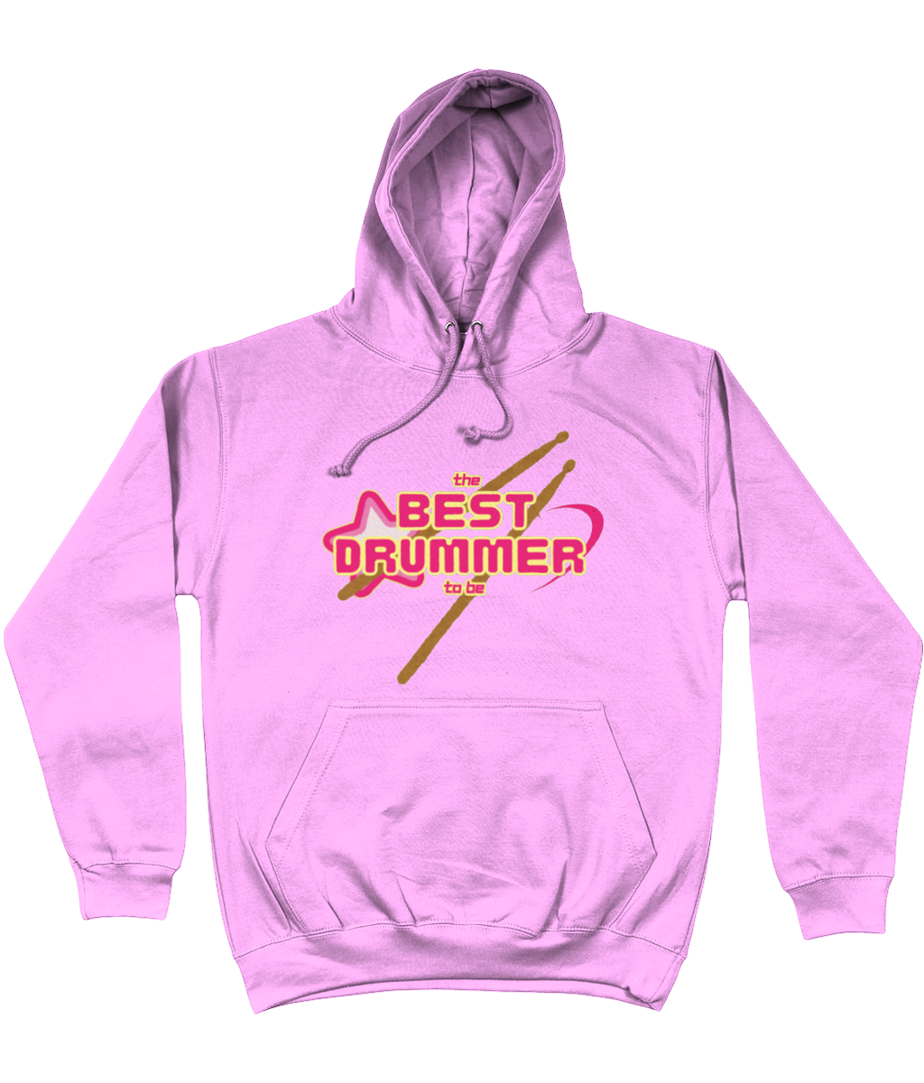 Hoodie - The Best Drummer baby roze